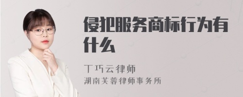 侵犯服务商标行为有什么