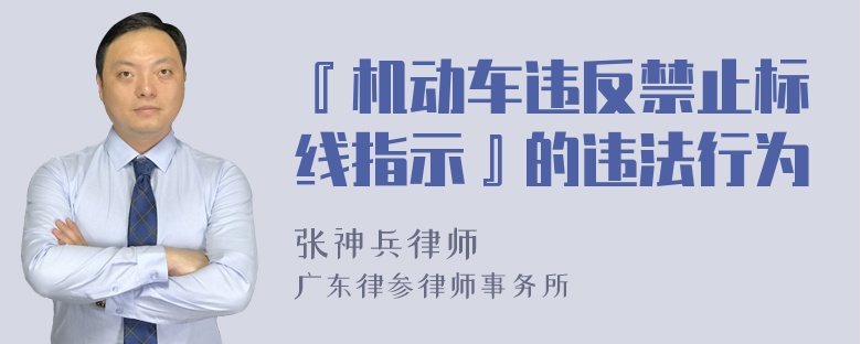 『机动车违反禁止标线指示』的违法行为