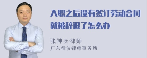 入职之后没有签订劳动合同就被辞退了怎么办