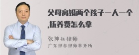 父母离婚两个孩子一人一个,抚养费怎么拿