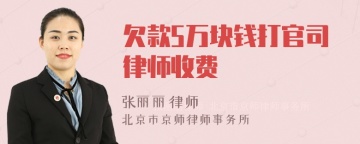 欠款5万块钱打官司律师收费