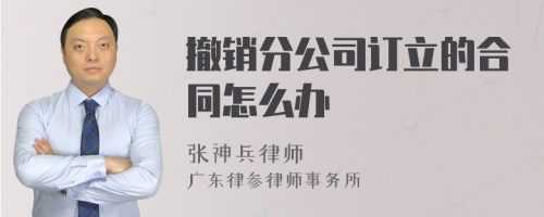 撤销分公司订立的合同怎么办