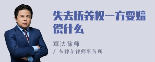 失去抚养权一方要赔偿什么