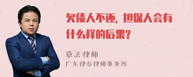 欠债人不还, 担保人会有什么样的后果?