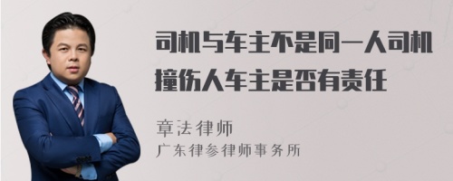 司机与车主不是同一人司机撞伤人车主是否有责任