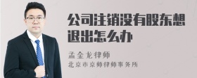 公司注销没有股东想退出怎么办