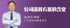 公司清算方案的含义