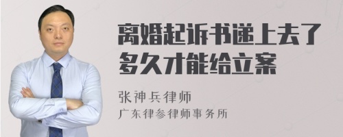 离婚起诉书递上去了多久才能给立案