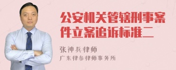 公安机关管辖刑事案件立案追诉标准二