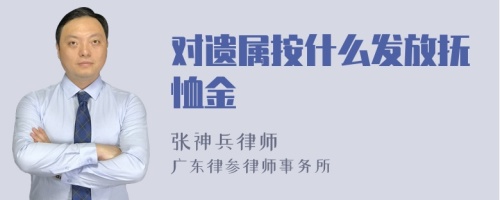 对遗属按什么发放抚恤金