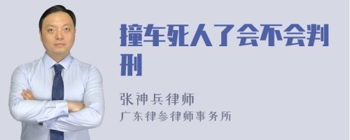 撞车死人了会不会判刑