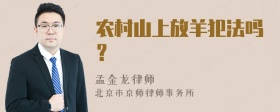 农村山上放羊犯法吗？