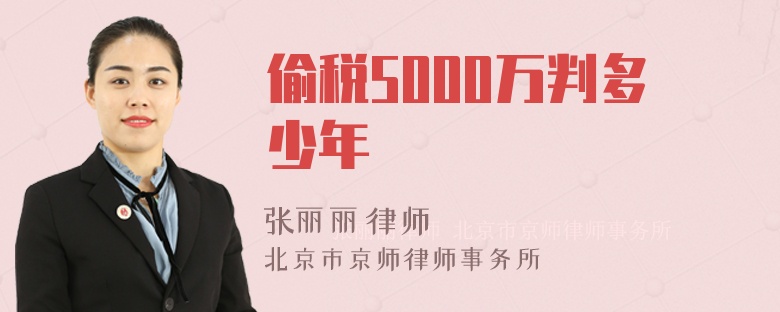 偷税5000万判多少年