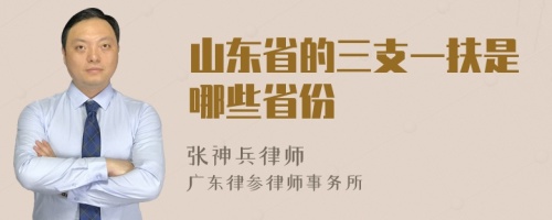 山东省的三支一扶是哪些省份