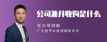 公司兼并收购是什么