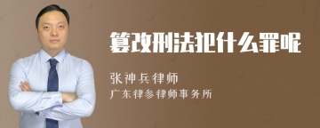 篡改刑法犯什么罪呢