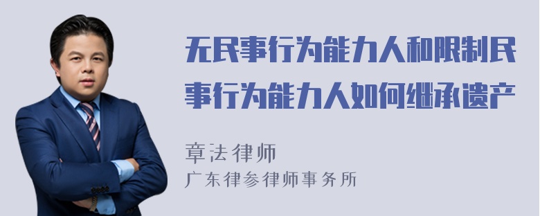 无民事行为能力人和限制民事行为能力人如何继承遗产