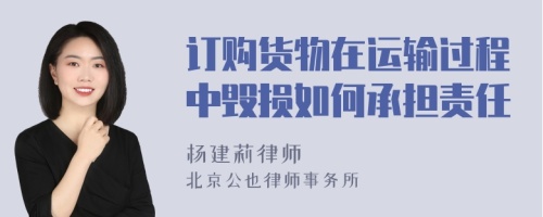 订购货物在运输过程中毁损如何承担责任