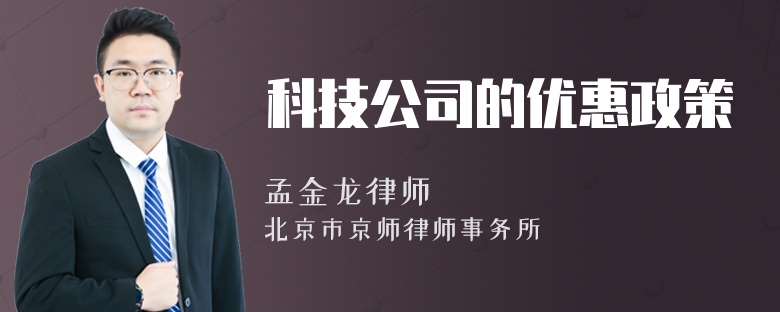 科技公司的优惠政策