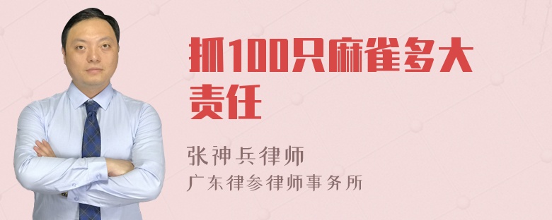 抓100只麻雀多大责任