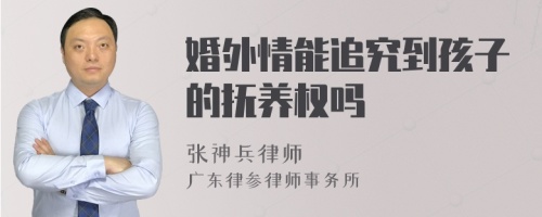 婚外情能追究到孩子的抚养权吗