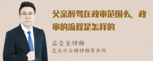 父亲醉驾在政审范围么，政审的流程是怎样的