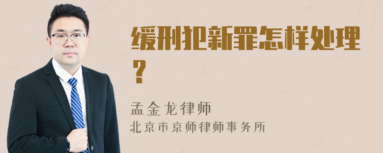 缓刑犯新罪怎样处理？