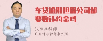 车贷逾期担保公司都要收违约金吗