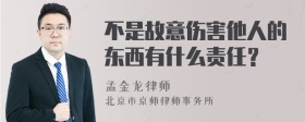 不是故意伤害他人的东西有什么责任？