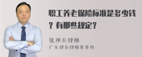 职工养老保险标准是多少钱？有那些规定？