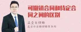 可撤销合同和待定合同之间的区别