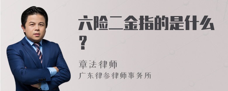 六险二金指的是什么？