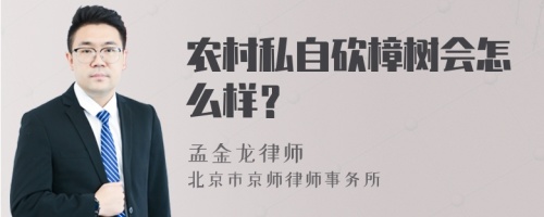 农村私自砍樟树会怎么样？