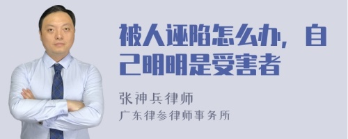 被人诬陷怎么办，自己明明是受害者