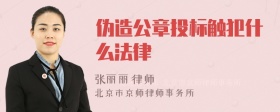 伪造公章投标触犯什么法律