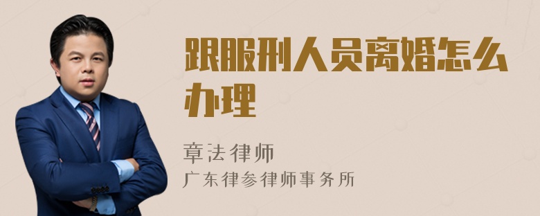 跟服刑人员离婚怎么办理