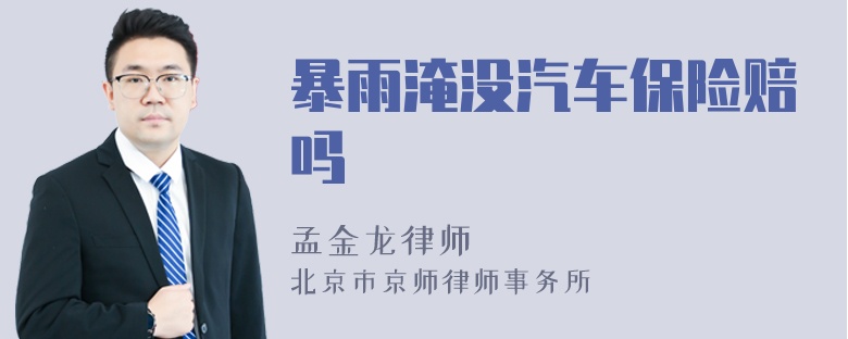 暴雨淹没汽车保险赔吗