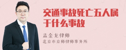 交通事故死亡五人属于什么事故