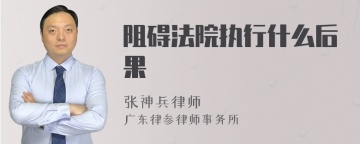 阻碍法院执行什么后果