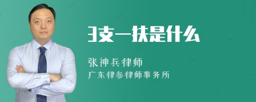 3支一扶是什么