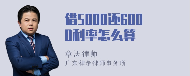 借5000还6000利率怎么算