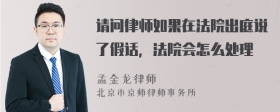 请问律师如果在法院出庭说了假话，法院会怎么处理