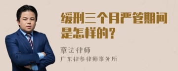 缓刑三个月严管期间是怎样的？