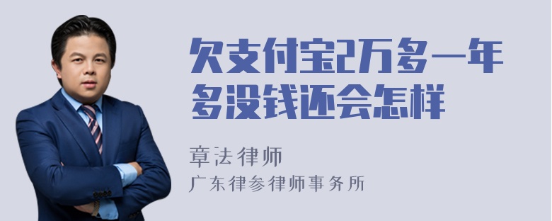 欠支付宝2万多一年多没钱还会怎样