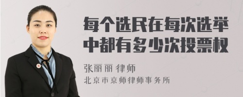 每个选民在每次选举中都有多少次投票权