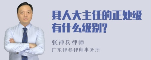 县人大主任的正处级有什么级别?