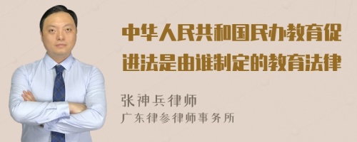 中华人民共和国民办教育促进法是由谁制定的教育法律