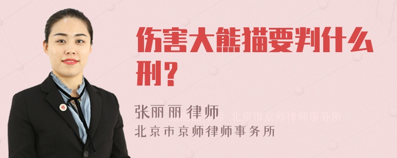 伤害大熊猫要判什么刑？