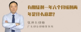 有期徒刑一年六个月缓刑两年是什么意思?