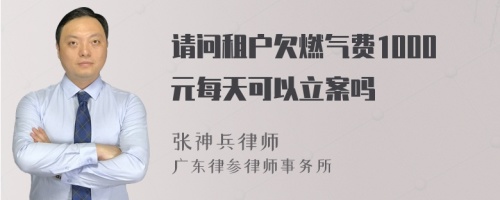 请问租户欠燃气费1000元每天可以立案吗